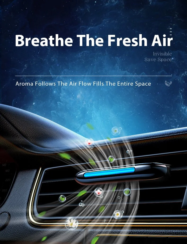 Magnetic Clip Car Air Freshener with Long-Lasting Ocean Scent