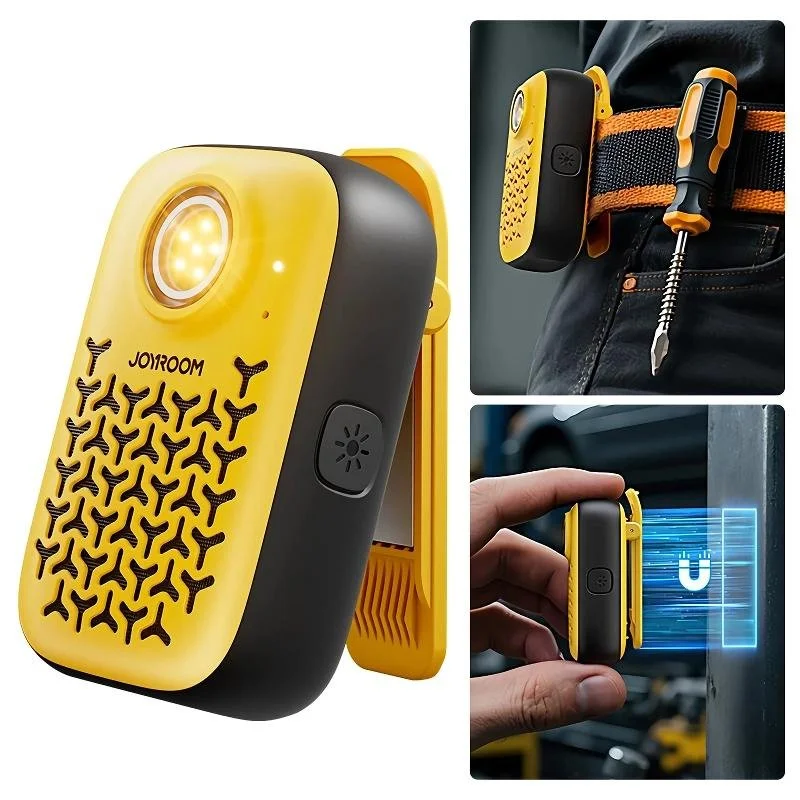 Wearable Clip-On Bluetooth Speaker with Waterproof Design & Built-In LED Light