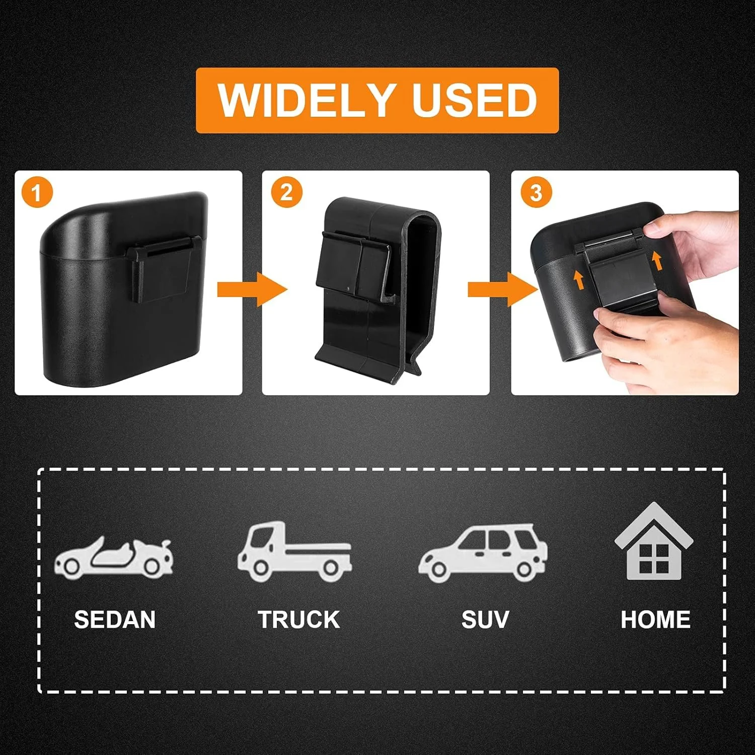 Leak-Proof Mini Car Trash Can with Lid & 60 Garbage Bags – Compact Car Organizer