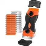 Dual-Purpose Razor Blade Scraper for Decal & Vinyl Removal with Plastic & Metal Blades
