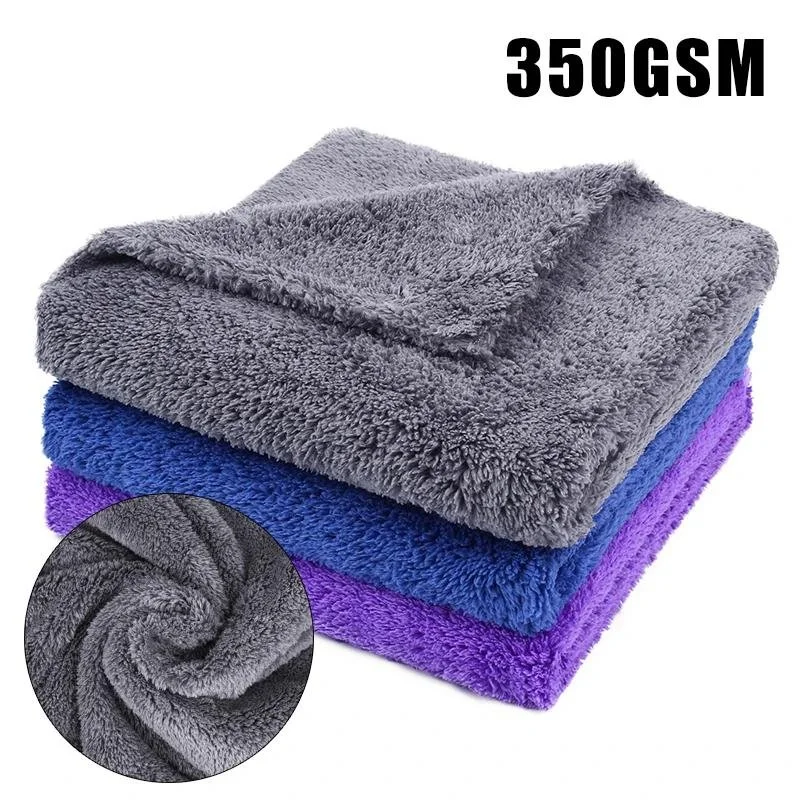 350GSM Super Absorbent Edgeless Microfiber Car Wash & Drying Towel 16"x16"