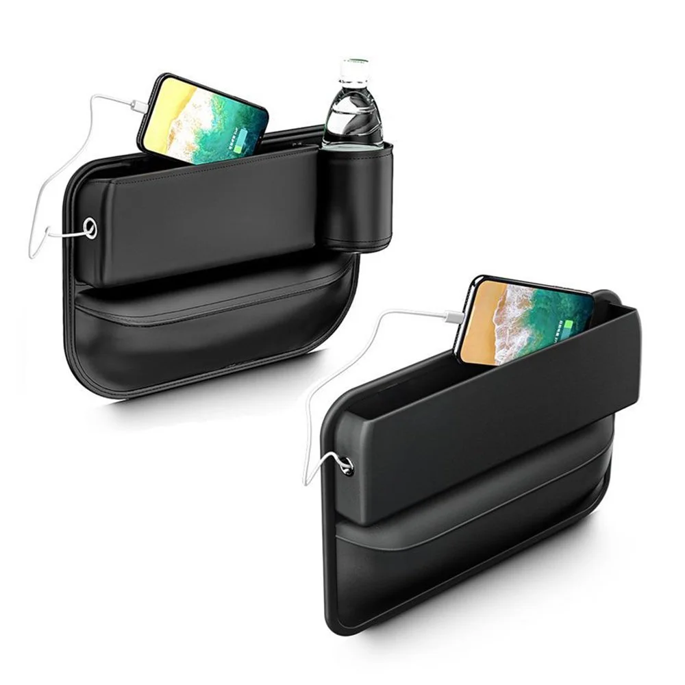 Leak-Proof Car Seat Gap Organizer with Cup Holder