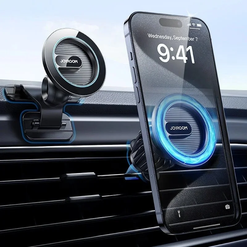 Magnetic Car Phone Holder with Strong Grip & Adjustable Mount for Curved Surfaces