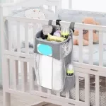 Baby Crib Hanging Storage Caddy – Diaper, Linens & Essentials Organizer