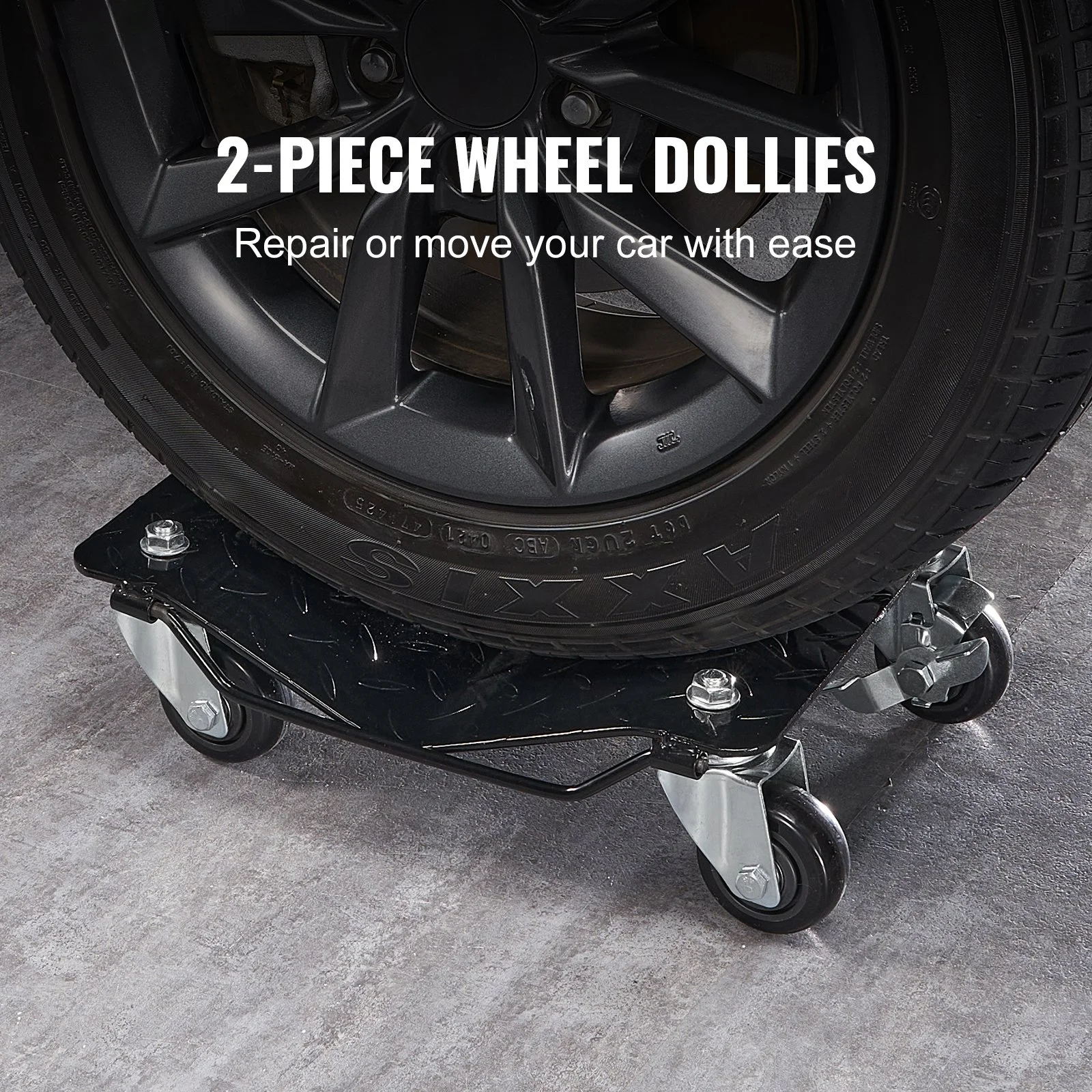 Car Tire Wheel Dolly Vehicle Skates 1500 lbs Capacity with 360° Casters