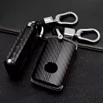 Carbon Fiber ABS Car Key Cover with Keychain for Mazda CX Series & 3 Alexa