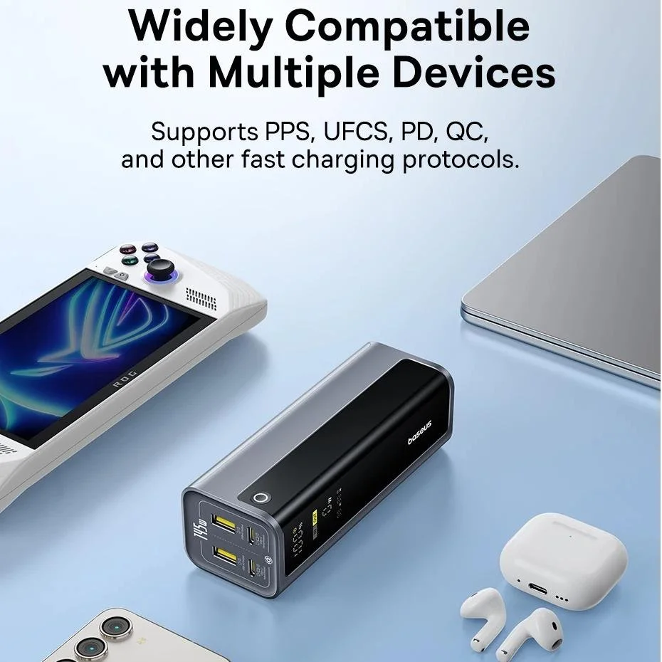 145W Fast Charging Power Bank 20800mAh with Smart Display