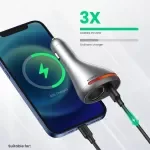 84W USB Car Charger with PD & QC 4.0 Fast Charging Adapter