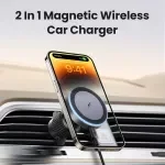 Magnetic Car Phone Holder Wireless Charger with LED Light for iPhone