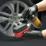 Foam Tire Shine Applicator Pad with Lid – Car Wax & Dressing Sponge
