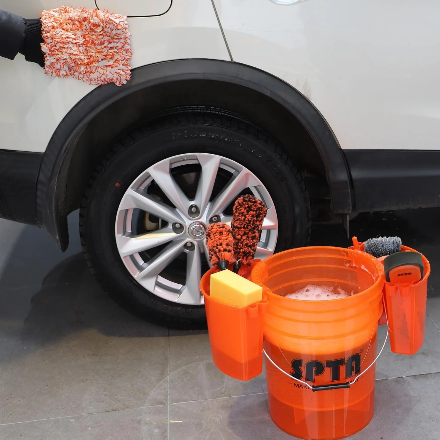 Universal Car Detailing Bucket Organizer – Hanging Tool Storage Kit