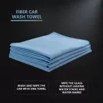 Glass Cleaning Microfiber Towel – Lint-Free, Streak-Free, 1PC Blue 300GSM Detailing Cloth for Polishing Mirrors and More