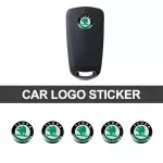 14mm Car Remote Key Sticker Emblem Decal for Skoda - Pack of 10