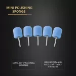 5-Piece Flexible Shaft Cylinder Polishing Pad Set for Car Detailing
