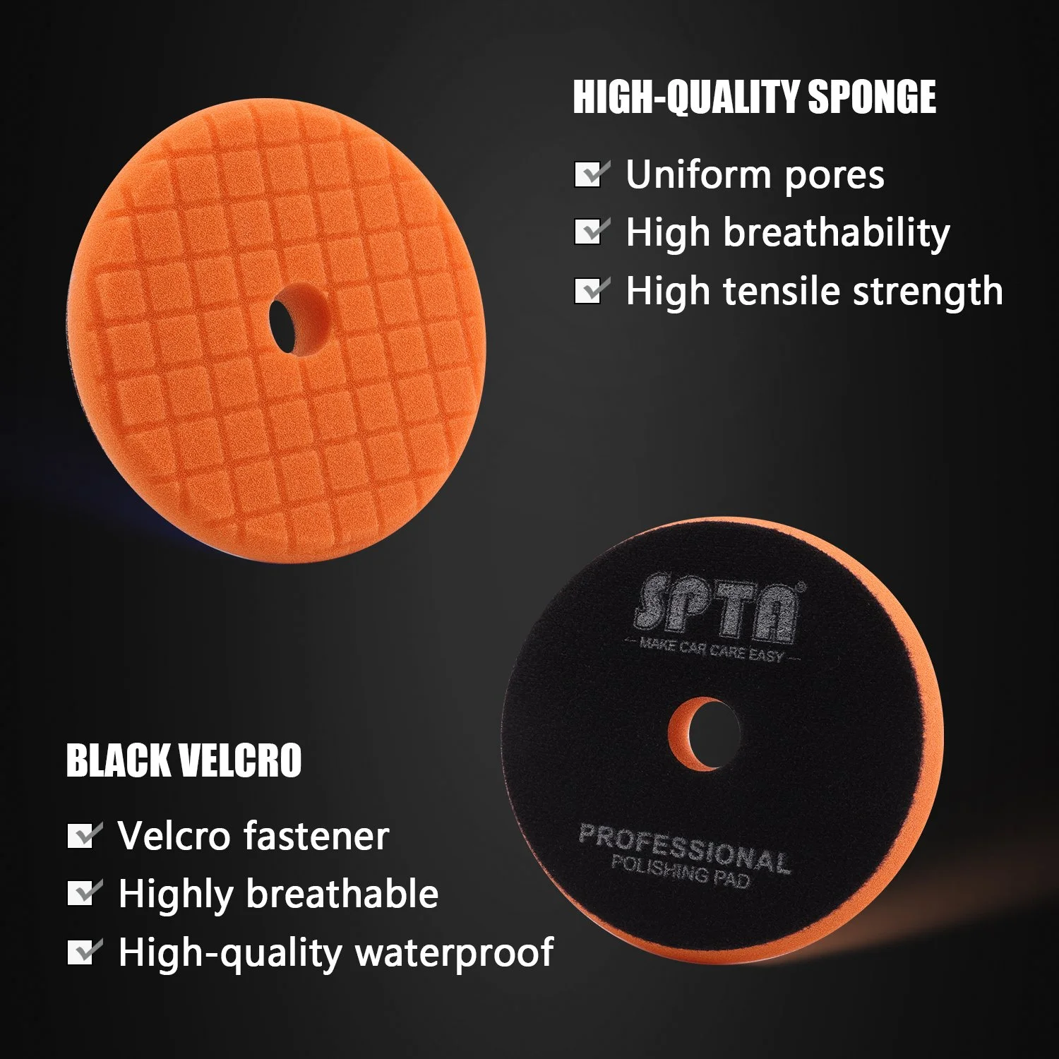 3"/5"/6" Orange Heavy Cut Polishing Pad for Car Buffing and Compound Polishing