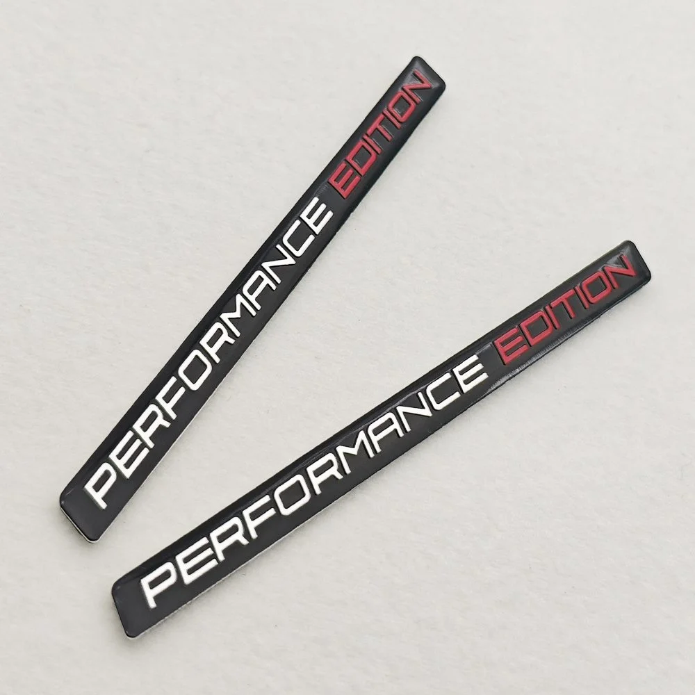 3D Aluminium Black Performance Edition Car Emblem Badge Sticker