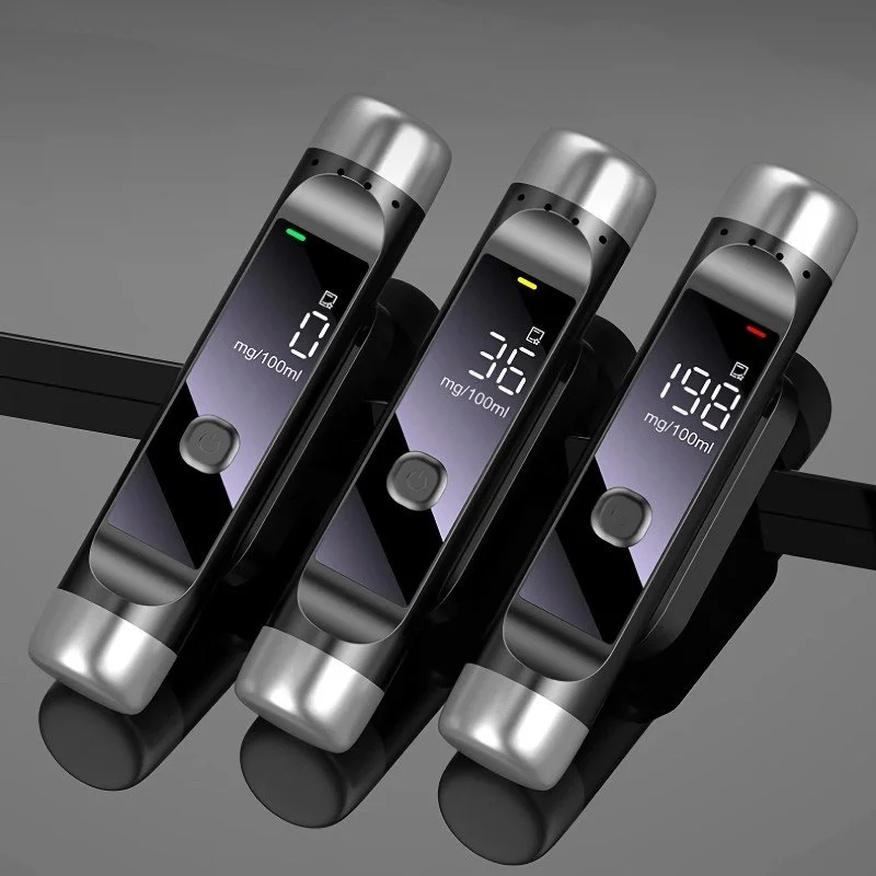 USB Rechargeable Alcohol Breathalyzer with LCD Display – High-Precision Digital Alcohol Tester