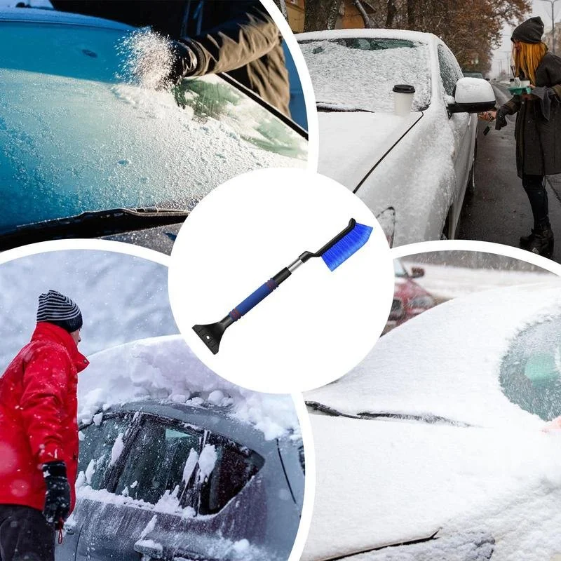 Extendable Snow Brush and Folding Car Snow Shovel