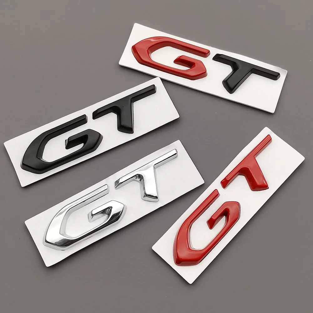 3D Metal GT Logo Car Emblem Trunk Badge Sticker
