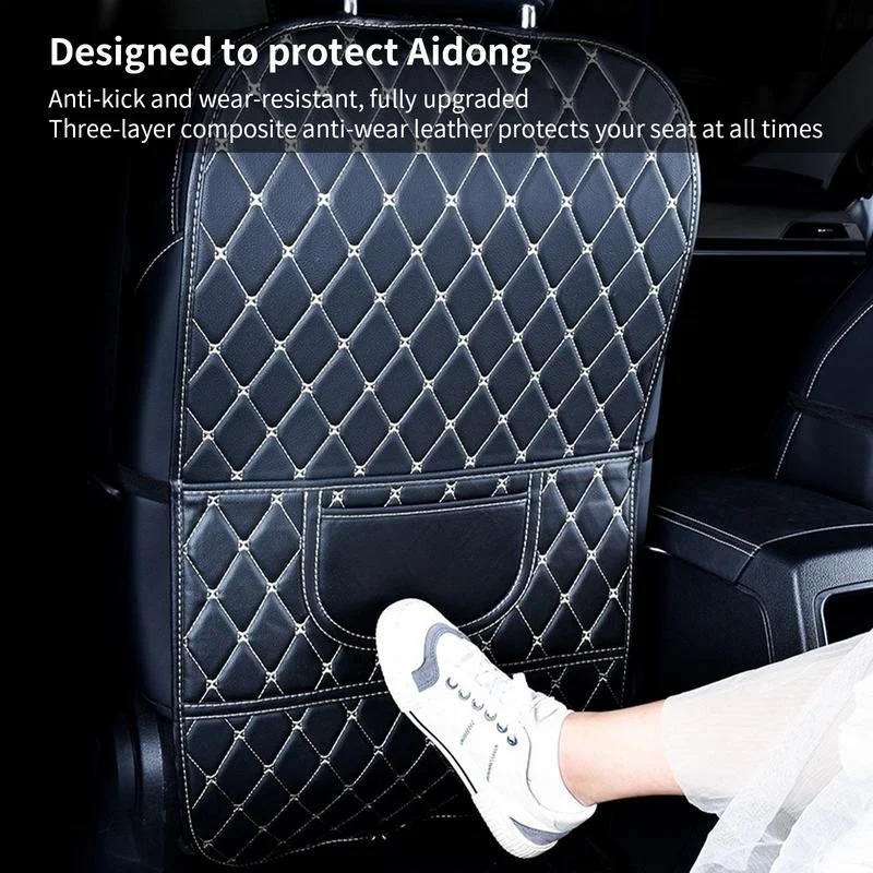 Car Seat Back Protector with Pocket – Anti-Kick Mat for Full Coverage Protection