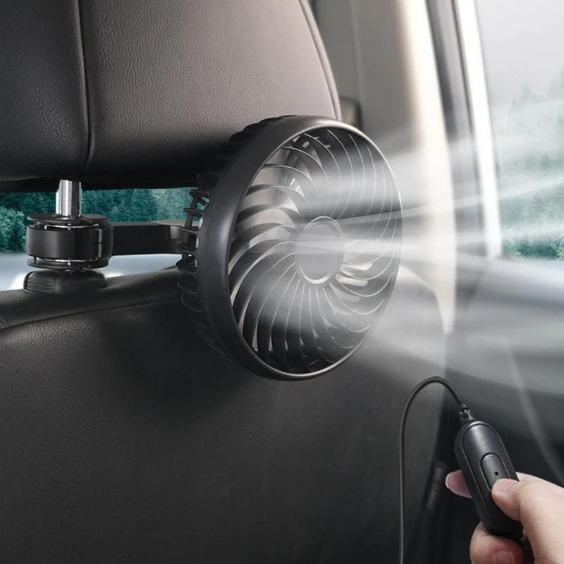 USB Car Fan for Backseat - 3-Speed Adjustable Cooling Fan