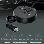Multi-Port Car Power Converter - Fast Charging Car Laptop Adapter
