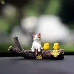 Kitten & Chick Dashboard Decoration - Cute Resin Car Interior Ornament