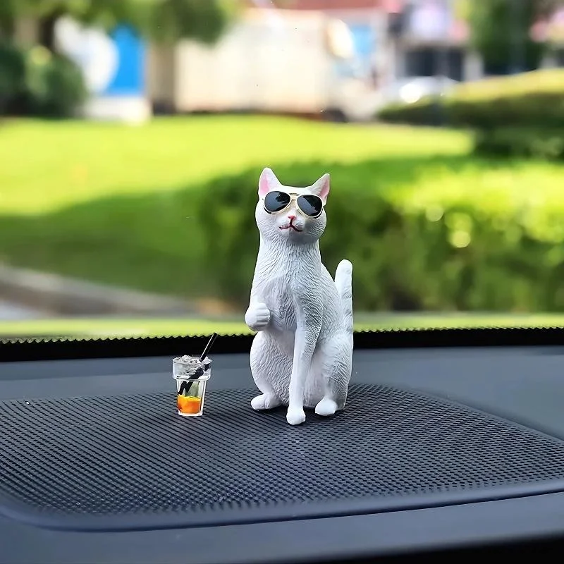 Cute Thumbs Up Cat Auto Interior Decoration - Positive Energy Car Accessory