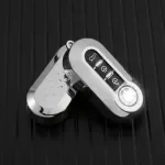3-Button TPU Car Flip Key Case Cover for Fiat and Lancia - Stylish & Protective Fob Accessory