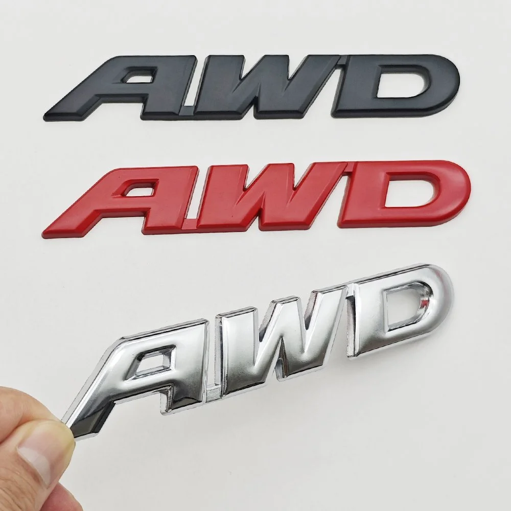 3D Metal AWD Car Sticker Logo Front Grill Emblem Badge