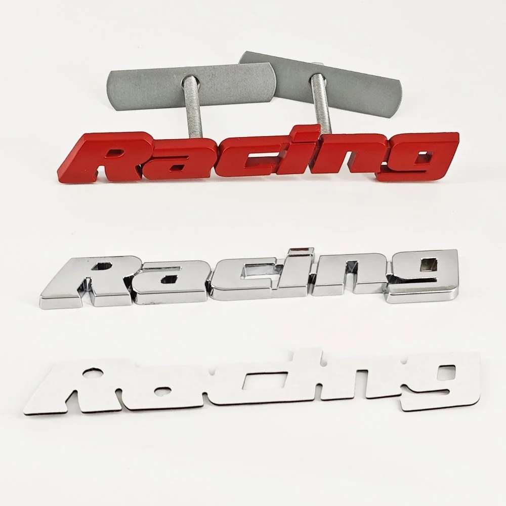Racing Grille Emblem Metal Badge Sticker for Car Front Grill & Fender