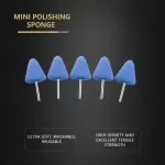 Blue Flexible Shaft Cone Polishing Pad Set - 5 Pcs for Car Detailing