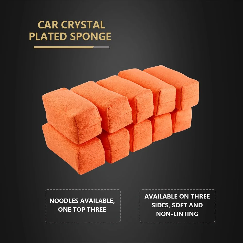 Car Detailing Suede Sponge Pad for Waxing & Polishing - Microfiber Soft Coating Pad