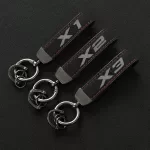 Luxury Suede Leather Car Keychain for BMW X1, X2, X3, X4, X5, X6, X7 & More