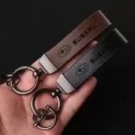 Genuine Leather Keychain Car Key Ring for Subaru Models - Custom Gift