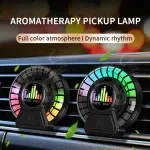 2x Car Air Freshener with LED RGB Music Rhythm Lights & Aromatherapy Vent Clips