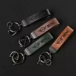 Genuine Leather Keychain Key Ring for Mini Cooper and Clubman Models