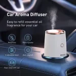 Aroma Essential Oil Diffuser Car Air Freshener with USB Rechargeable Nebulizer