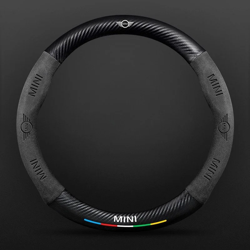Carbon Fiber Steering Wheel Cover for MINI Cooper & Countryman (14.5-15 in)
