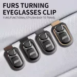 Suede Car Visor Sunglasses Holder with Button Clip