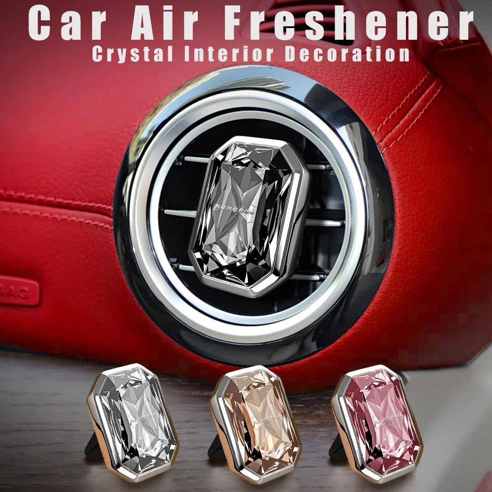 Luxury Crystal Car Air Freshener & Alloy Aroma Diffuser - Auto Interior Fragrance