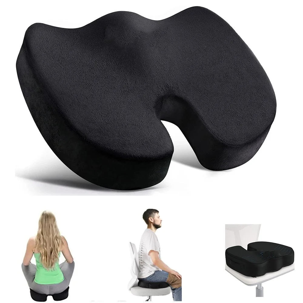 U-Shaped Memory Foam Travel Seat Cushion - Ergonomic Support Pillow