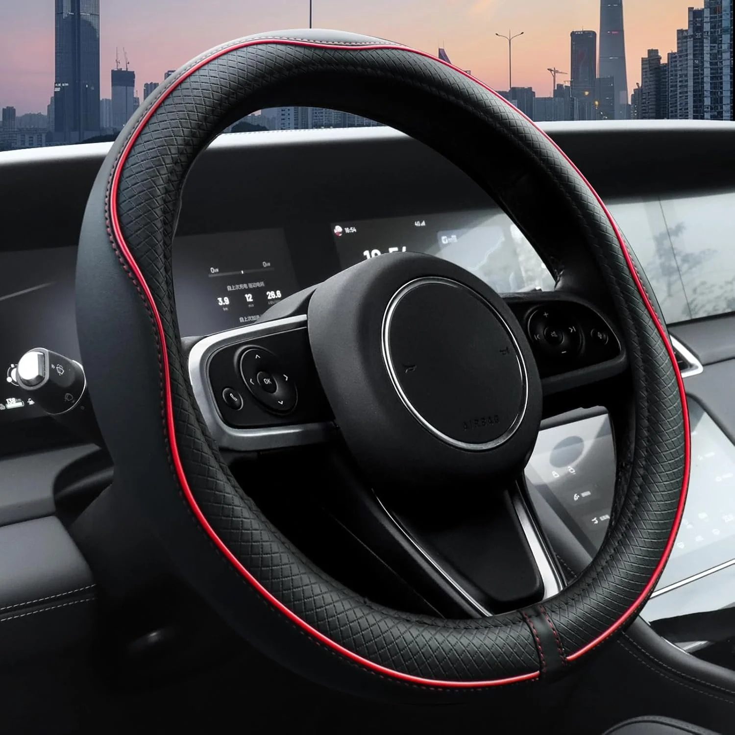 Sports Style Car Steering Wheel Cover – Anti-Slip, Soft & Breathable Full Surround