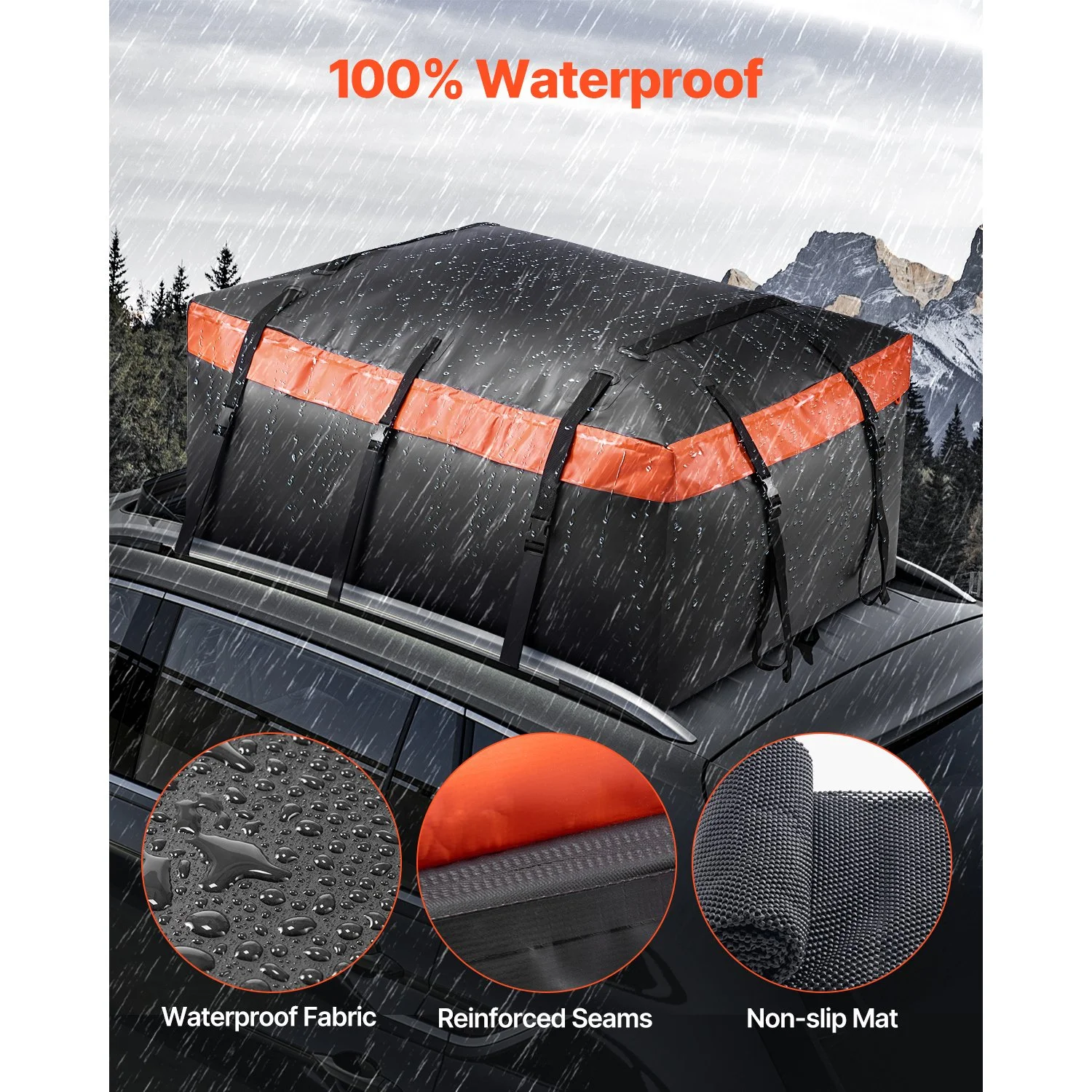 Waterproof Car Rooftop Cargo Carrier Bag – Heavy-Duty Roof Luggage Storage