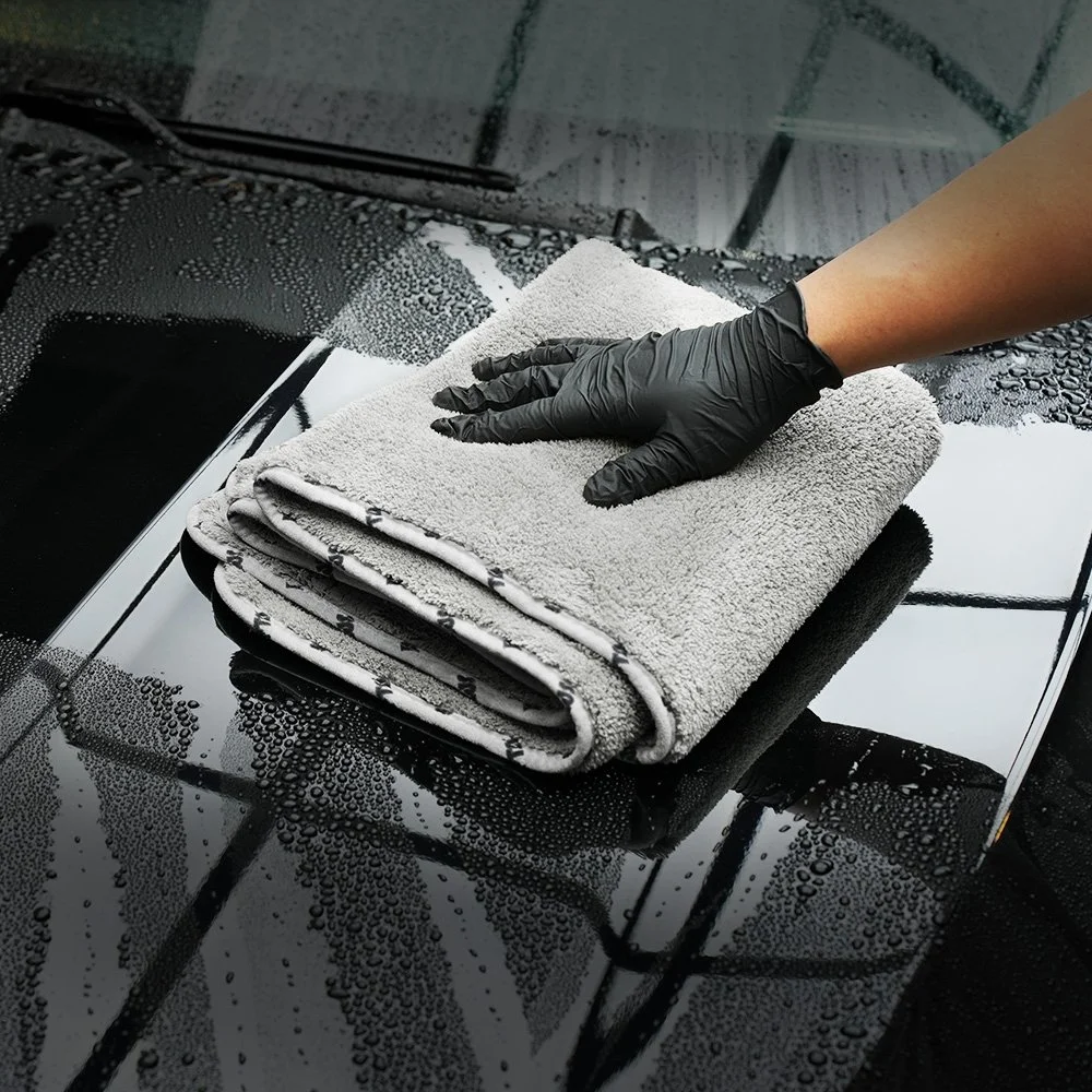 Super Absorbent 900 GSM Gray Microfiber Car Drying Towel