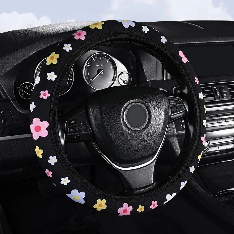 Premium Elastic Stretch Car Steering Wheel Cover – Breathable & Easy Fit (14.5–15in)