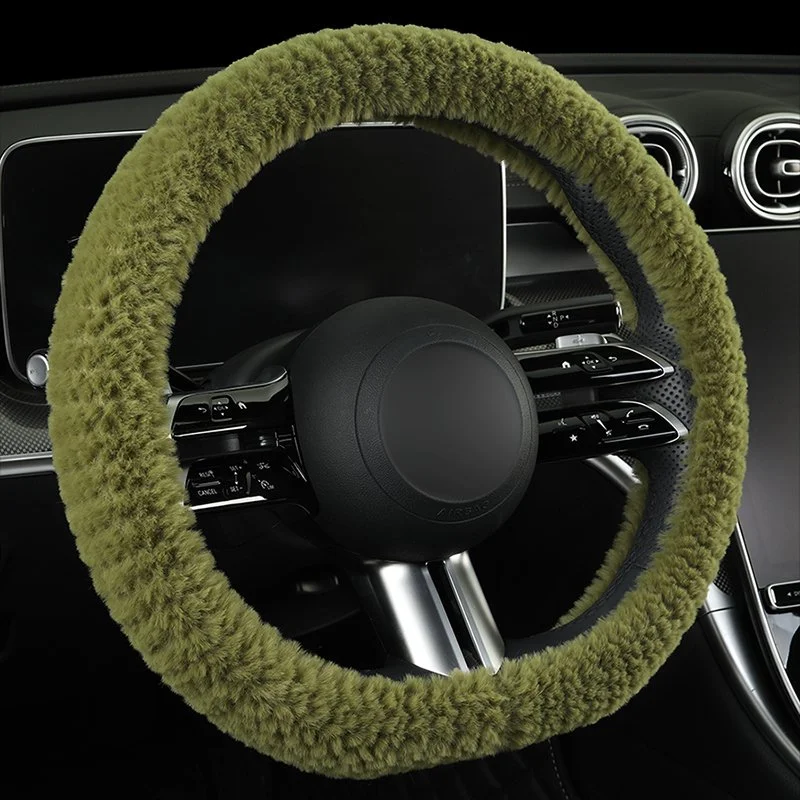Luxury Winter Faux Mink Steering Wheel Cover – Soft, Warm & Stylish Fit (14.5–15")