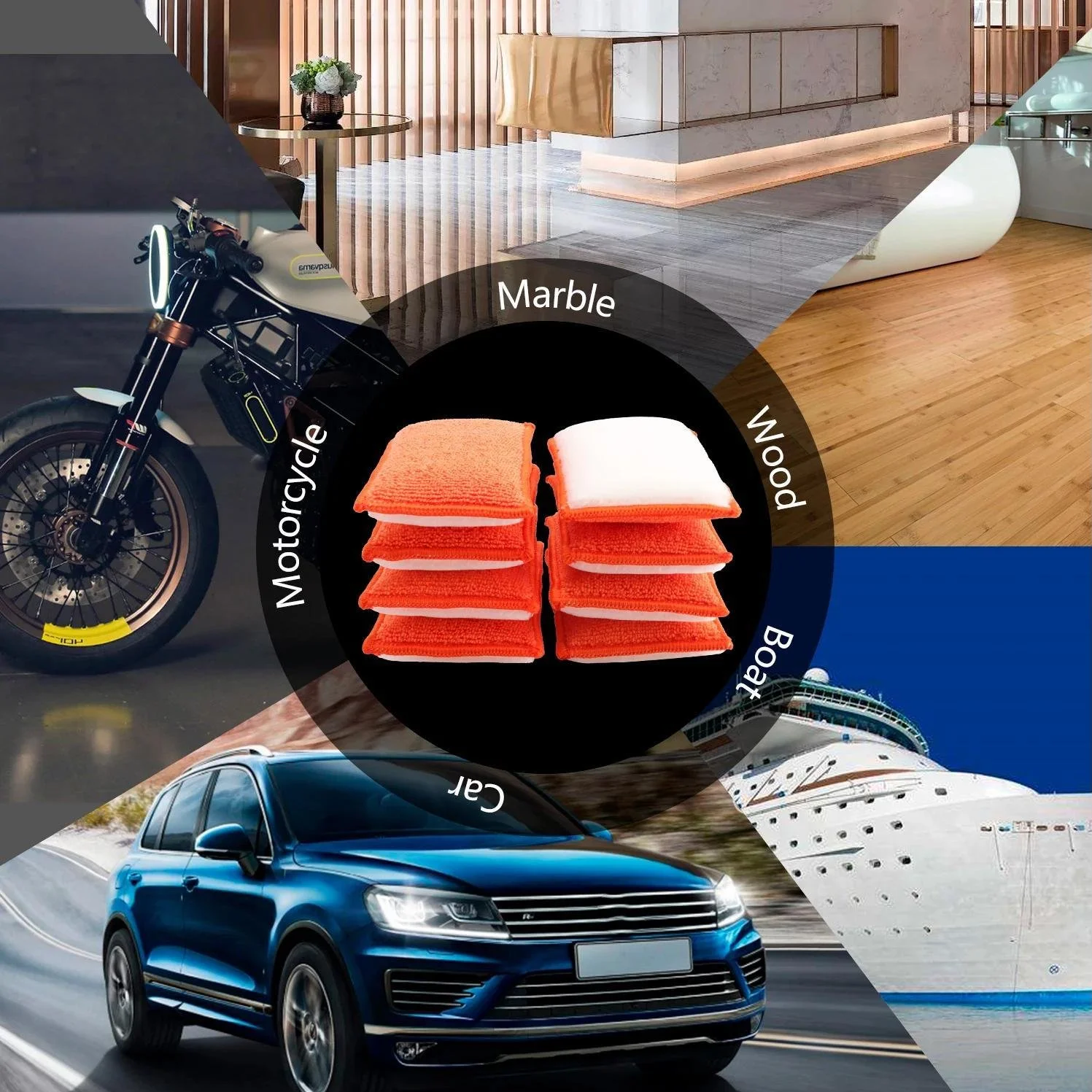 Dual-Sided Car Interior & Waxing Sponge