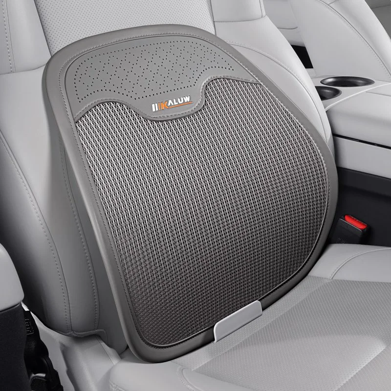 Breathable Leather Lumbar Support Pillow for Car, Office & Home