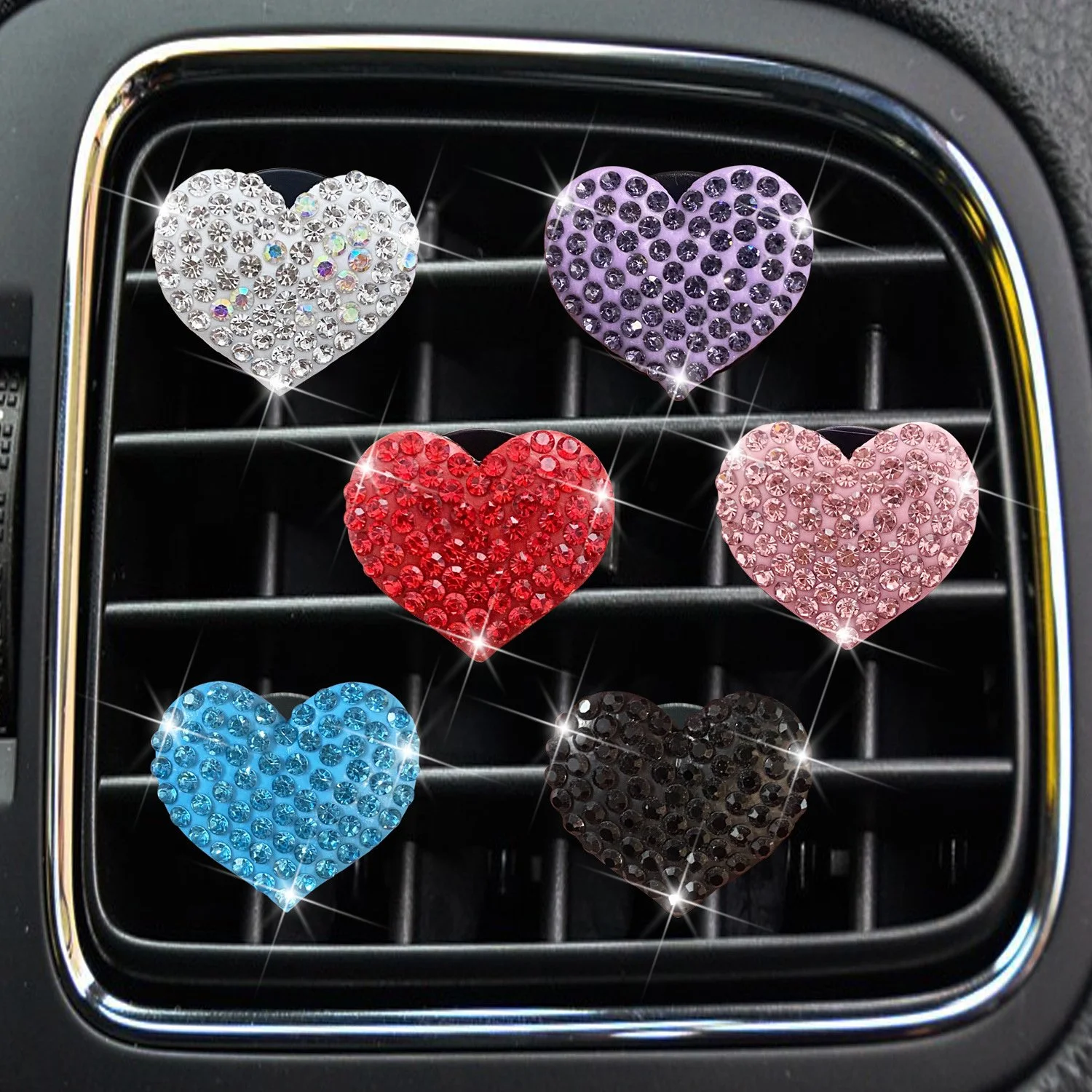 Heart Rhinestone Car Air Vent Aromatherapy Clip